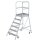 MUNK Podestleiter 50106 fahrbar silber 6 Stufen, H: 244,0 cm
