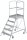 MUNK Podestleiter 50105 fahrbar silber 5 Stufen, H: 220,0 cm