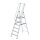 MUNK Podestleiter 51096 silber 6 Stufen, H: 241,0 cm