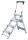 MUNK Stehleiter einseitig 53104 silber 4 Stufen, H: 148,0 cm