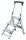 MUNK Stehleiter einseitig 53103 silber 3 Stufen, H: 126,0 cm