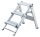 MUNK Klapptritt 55003 silber 3 Stufen, H: 64,0 cm