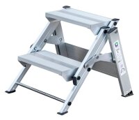 MUNK Klapptritt 55002 silber 2 Stufen, H: 42,0 cm