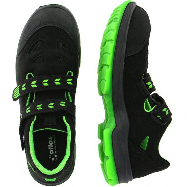 atlas® Herren S1 Sicherheitssandalen "SL 26 green" 2.0 schwarz Größe 36