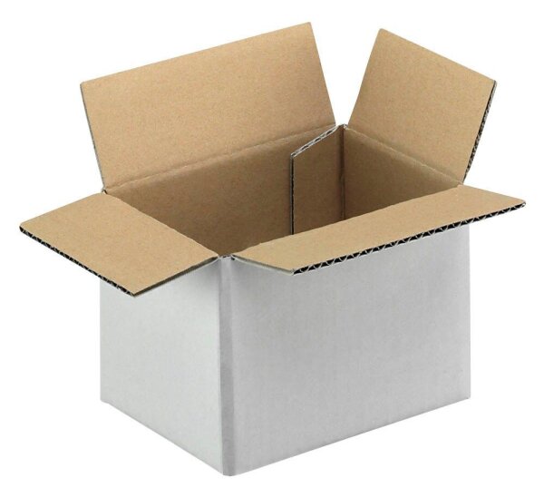 Nestler Wellpapp-Faltkartons 1-wellig weiß 16,0 x 11,0 x 11,7 cm Außenmaß, 20 St.