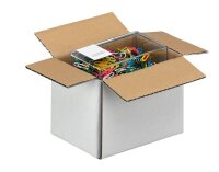 Nestler Wellpapp-Faltkartons 1-wellig weiß 16,0 x 11,0 x 11,7 cm Außenmaß, 20 St.