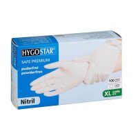 HYGOSTAR unisex Einmalhandschuhe SAFE PREMIUM weiß...