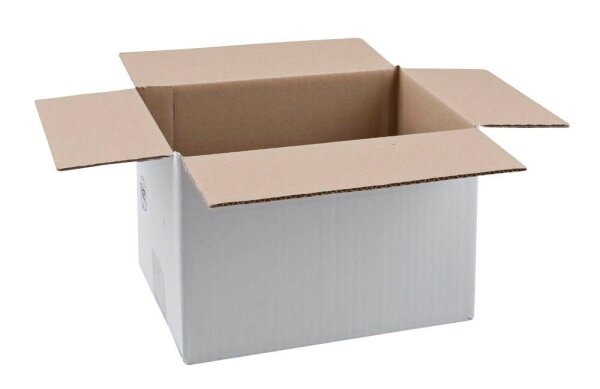 Nestler Wellpapp-Faltkartons 1-wellig weiß 27,0 x 18,0 x 18,7 cm Außenmaß, 20 St.