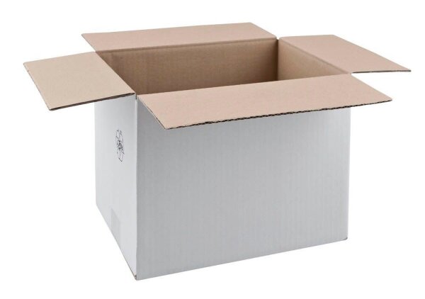 Nestler Wellpapp-Faltkartons 1-wellig weiß 31,5 x 22,5 x 23,7 cm Außenmaß, 20 St.