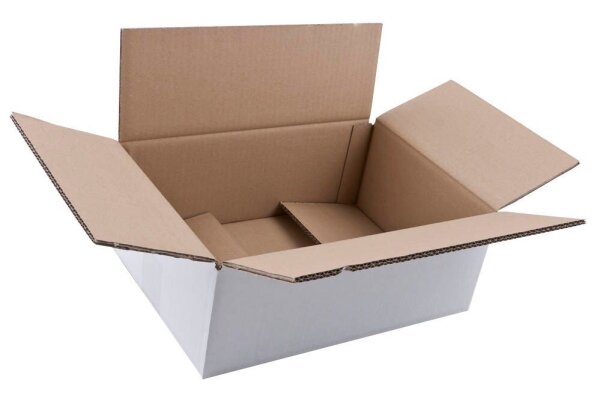 Nestler Wellpapp-Faltkartons 2-wellig weiß 36,3 x 26,3 x 14,8 cm Außenmaß, 20 St.