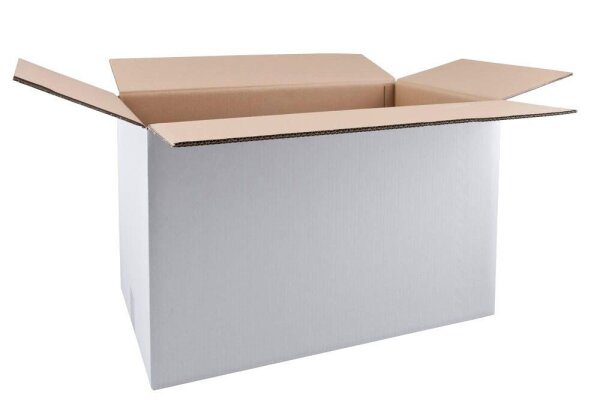 Nestler Wellpapp-Faltkartons 2-wellig weiß 61,3 x 36,3 x 37,8 cm Außenmaß, 20 St.