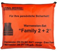 LEINA-WERKE unisex Warnwesten FAMILY 2+2 orange...