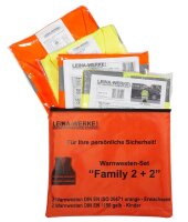 LEINA-WERKE unisex Warnwesten FAMILY 2+2 orange Einheitsgröße