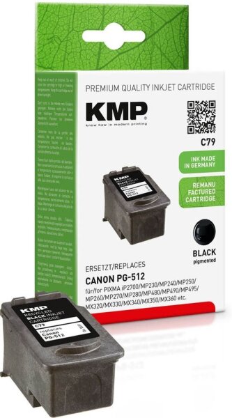 KMP C79 schwarz Druckkopf kompatibel zu Canon PG-512