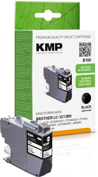 KMP B100 schwarz Druckerpatrone kompatibel zu brother LC-3213BK