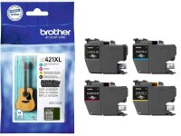 brother LC-421XLVAL schwarz, cyan, magenta, gelb...