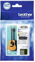 brother LC-421XLVAL schwarz, cyan, magenta, gelb...