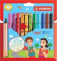 STABILO Cappi Filzstifte farbsortiert, 12 St.
