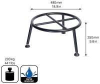 WAGNER® design yourself Pflanzenständer GH 0681 Metall, Ø 48,0 cm schwarz rund, 1 St.