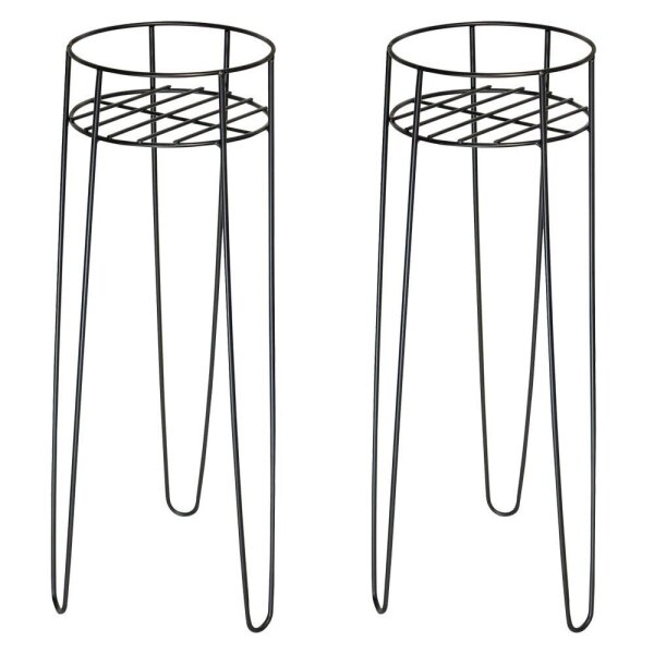 WAGNER® design yourself Pflanzenständer GH 0660 Metall, Ø 20,0 cm schwarz rund, 2 St.