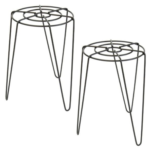 WAGNER® design yourself Pflanzenständer GH 0540 Metall, Ø 26,0 cm schwarz rund, 2 St.