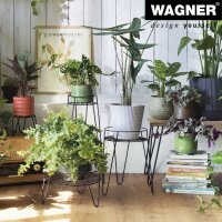 WAGNER® design yourself Pflanzenständer GH 0540 Metall, Ø 26,0 cm schwarz rund, 2 St.