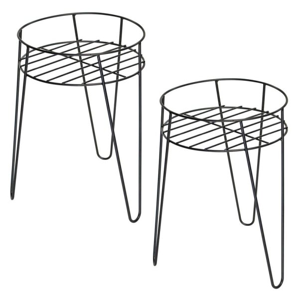 WAGNER® design yourself Pflanzenständer GH 0640 Metall, Ø 28,0 cm schwarz rund, 2 St.