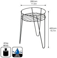 WAGNER® design yourself Pflanzenständer GH 0640 Metall, Ø 28,0 cm schwarz rund, 2 St.