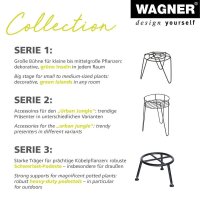 WAGNER® design yourself Pflanzenständer GH 0640 Metall, Ø 28,0 cm schwarz rund, 2 St.