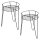 WAGNER® design yourself Pflanzenständer GH 0640 Metall, Ø 28,0 cm schwarz rund, 2 St.