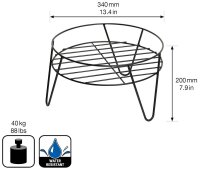 WAGNER® design yourself Pflanzenständer GH 0620 Metall, Ø 34,0 cm schwarz rund, 2 St.