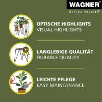 WAGNER® design yourself Pflanzenständer GH 0620 Metall, Ø 34,0 cm schwarz rund, 2 St.