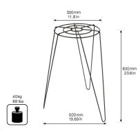 WAGNER® design yourself Pflanzenständer GH 0560 Metall, Ø 30,0 cm schwarz rund, 2 St.