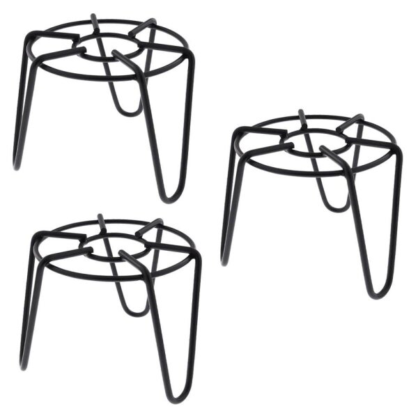 WAGNER® design yourself Pflanzenständer GH 0515 Metall, Ø 14,5 cm schwarz rund, 3 St.