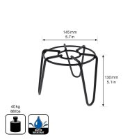 WAGNER® design yourself Pflanzenständer GH 0515 Metall, Ø 14,5 cm schwarz rund, 3 St.