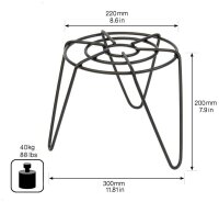 WAGNER® design yourself Pflanzenständer GH 0520 Metall, Ø 22,0 cm schwarz rund, 2 St.