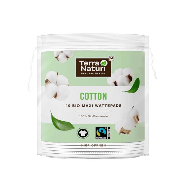Terra Naturi Wattepads Maxi 1-lagig weiß, 40 St.