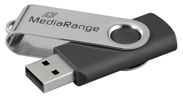 MediaRange USB-Stick schwarz, silber 128 GB, 1 St.