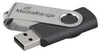 MediaRange USB-Stick schwarz, silber 128 GB, 1 St.
