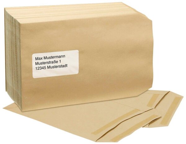 MAILmedia Versandtaschen DIN C5 mit Fenster braun 250 St.