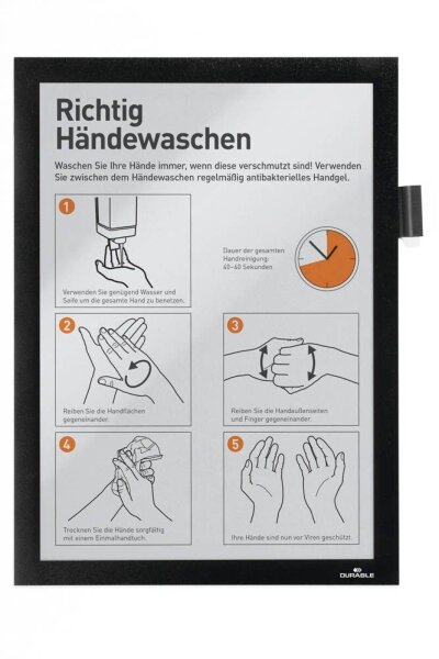 DURABLE Magnetrahmen DURAFRAME® MAGNETIC NOTE schwarz A4, 1 St.
