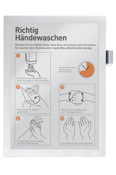 DURABLE Magnetrahmen DURAFRAME® MAGNETIC NOTE silber A4, 1 St.