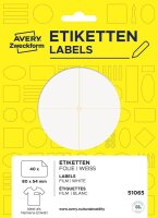 40 AVERY Zweckform Namensetiketten weiß 80,0 x 54,0 mm