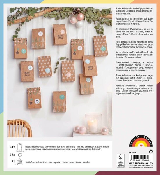 folia Adventskalender NATURE mehrfarbig