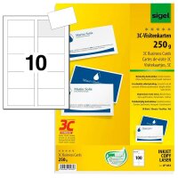 100 SIGEL Visitenkarten LP853 matt weiß 250 g/qm