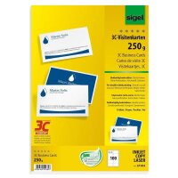 100 SIGEL Visitenkarten LP853 matt weiß 250 g/qm