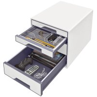 LEITZ Schubladenbox WOW CUBE  perlweiß/grau...