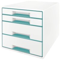 LEITZ Schubladenbox WOW CUBE  perlweiß/eisblau...