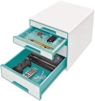 LEITZ Schubladenbox WOW CUBE  perlweiß/eisblau...