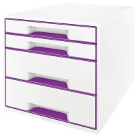 LEITZ Schubladenbox WOW CUBE  perlweiß/violett...